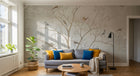 Design FC269 — Papier peint Grand arbre nu oiseaux brume — Novomur