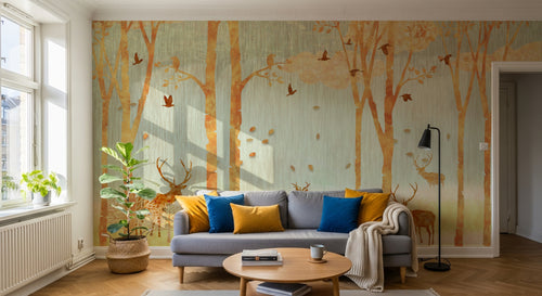 Design FC314 — Papier peint Forêt Pins et Sapins - Collection 2 — Novomur