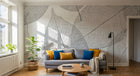 Design FC627 — Papier peint Feuilles transparentes nervurees gris — Novomur