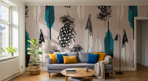 Design SD0063 — Papier peint Plumes — Novomur
