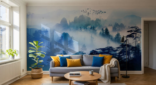 Design SD0214 — Papier peint Paysage Montagne Réaliste — Novomur