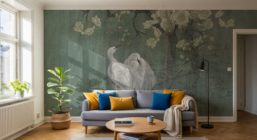 Design SD0551 — Papier peint Magnolia & Oiseaux — Novomur