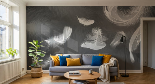 Design SK0123 — Papier peint Plumes — Novomur