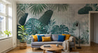 Design SK0158 — Papier peint Palmier Tropical Vert - Collection 1 — Novomur