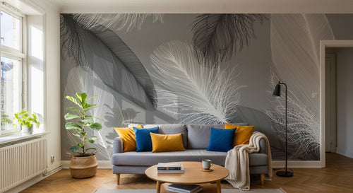Design SK0650 — Papier peint Plumes — Novomur