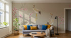 Design SL0203 — Papier peint Grues japonaises cerisier rose pastel — Novomur