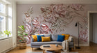 Design SL0238 — Papier peint Roses ruban relief 3D rose pale — Novomur