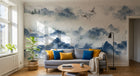 Design SL0635 — Papier peint Nuages montagnes grues paysage chinois — Novomur