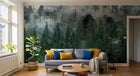 Design SL0835 — Papier peint Foret pins brumeuse photo realiste — Novomur