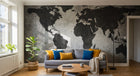 Design ZX0129 — Papier peint Carte du Monde - Collection 2 — Novomur
