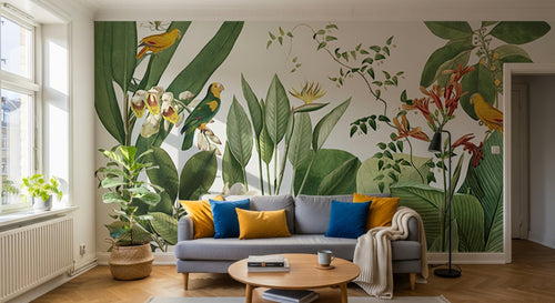 Design ZX0472 — Papier peint Palmier Tropical & Jungle Dense — Novomur