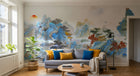 Design ZX0551 — Papier peint Paysage chinois pagode montagnes karstiques — Novomur