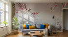Design ZX0560 — Papier peint Magnolia oiseaux foret lac chinois — Novomur