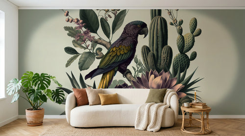 Design A0011 — Papier peint Paysage Désert et Cactus — Novomur