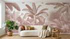 Design A0034 — Papier peint Palmier Tropical Vintage Sépia — Novomur