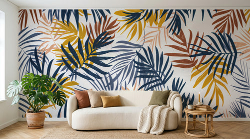 Design A0064 — Papier peint Palmier Tropical Vert - Collection 4 — Novomur