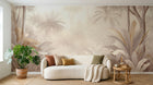 Design A0086 — Papier peint Palmier Tropical Vintage Sépia — Novomur