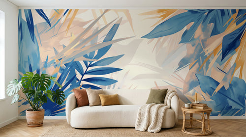 Design A0109 — Papier peint Palmier Tropical Vert - Collection 1 — Novomur