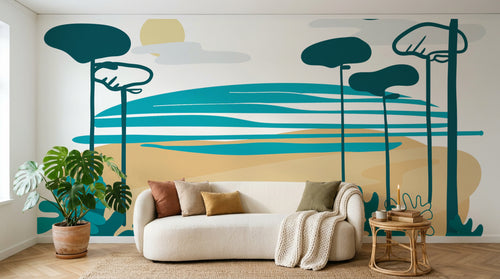 Design A0130 — Papier peint Paysage Plage et Mer — Novomur