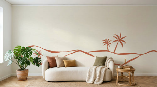 Design A0163 — Papier peint Paysage Désert et Cactus — Novomur
