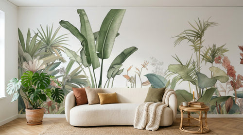 Design A0226 — Papier peint Palmier Tropical & Jungle Dense — Novomur