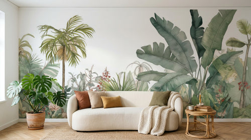 Design A0228 — Papier peint Palmier Tropical & Jungle Dense — Novomur