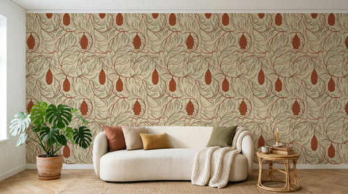Design A0246 — Papier peint Floral Vintage Baroque — Novomur