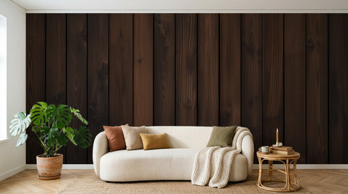 Design A0257 — Papier peint Bois Rustique Brun - Collection 1 — Novomur
