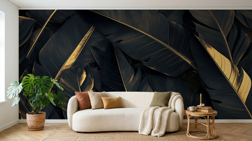 Design A0267 — Papier peint Palmier Tropical Vert - Collection 1 — Novomur