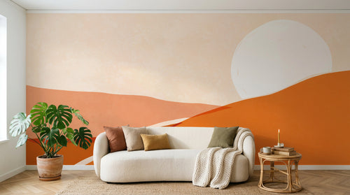 Design A0375 — Papier peint Paysage Désert et Cactus — Novomur