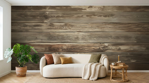 Design A0425 — Papier peint Bois Rustique Brun - Collection 1 — Novomur