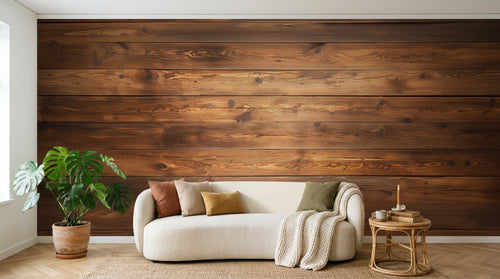 Design A0710 — Papier peint Bois Rustique Brun - Collection 1 — Novomur