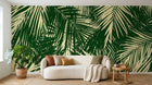 Design A0906 — Papier peint Palmier Tropical Vert - Collection 4 — Novomur