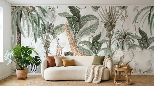 Design B006 — Papier peint Safari Savane Aquarelle - Collection 2 — Novomur