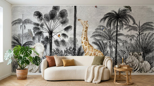 Design B030 — Papier peint Safari Savane Aquarelle - Collection 2 — Novomur