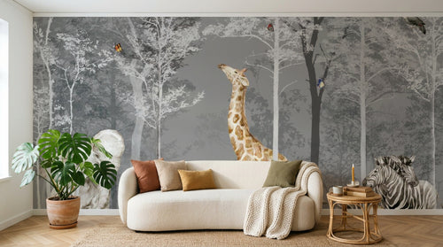 Design B031 — Papier peint Safari Savane Aquarelle - Collection 2 — Novomur