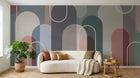 Design C0880 — Papier peint Art Abstrait Bauhaus Beige - Collection 1 — Novomur