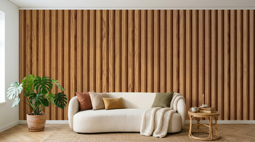 Design D0148 — Papier peint Bois Rustique Brun - Collection 1 — Novomur