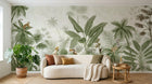 Design D0328 — Papier peint Palmier Tropical Vert - Collection 1 — Novomur