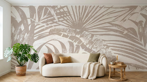 Design D0340 — Papier peint Palmier Tropical Vert - Collection 2 — Novomur