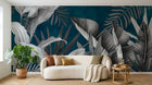 Design F0153 — Papier peint Palmier Tropical Vert - Collection 2 — Novomur