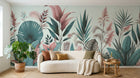 Design F0251 — Papier peint Palmier Tropical Vert - Collection 1 — Novomur