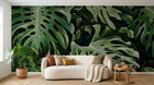 Design L0376 — Papier peint Monstera gros plan photo realiste — Novomur