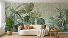 Design SK0055 — Papier peint Palmier Tropical Vert - Collection 2 — Novomur