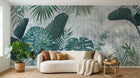 Design SK0158 — Papier peint Palmier Tropical Vert - Collection 1 — Novomur