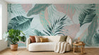 Design SK0817 — Papier peint Palmier Tropical Vert - Collection 2 — Novomur