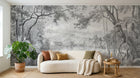 Design SL0057 — Papier peint Paysage tropical gravure ancienne riviere — Novomur