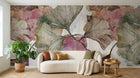Design SL0302 — Papier peint Ginkgo aquarelle vintage symetrique — Novomur