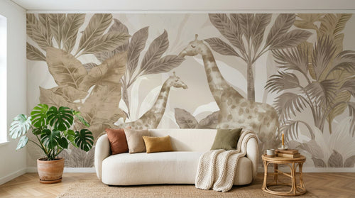 Design SL0524 — Papier peint Safari Savane Aquarelle - Collection 2 — Novomur