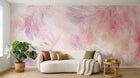 Design SL0806 — Papier peint Plumes pastel rose violet aquarelle — Novomur